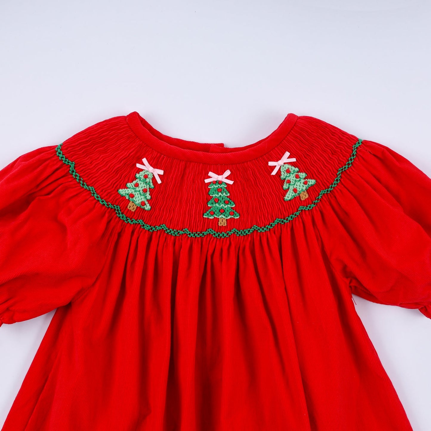 Red Christmas Smocked Romper (PRE ORDER)