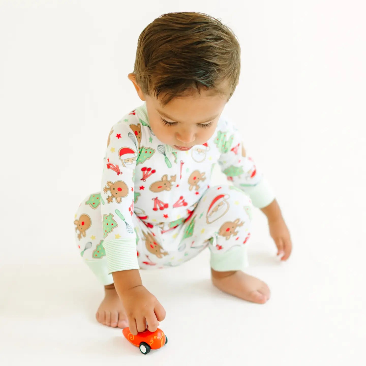 Festive Treats Pima Cotton Zipper Pajamas- 3T