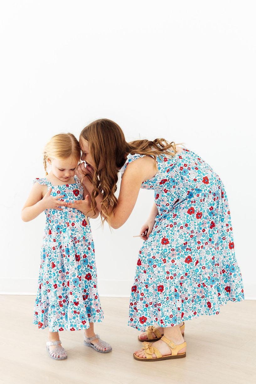 Petal Ruffles Maxi Dress