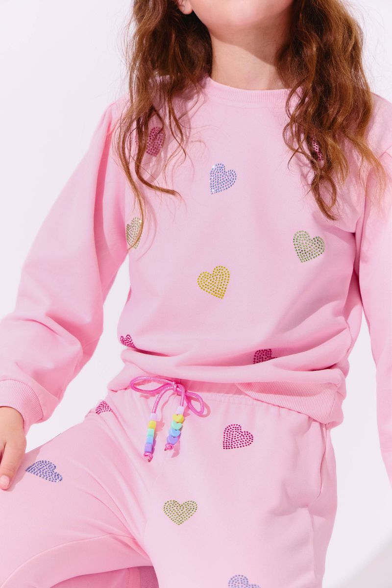 Pink Crystal Hearts Travel Set