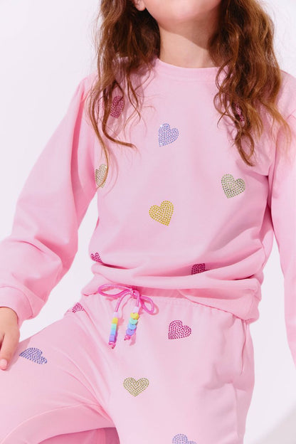 Pink Crystal Hearts Travel Set