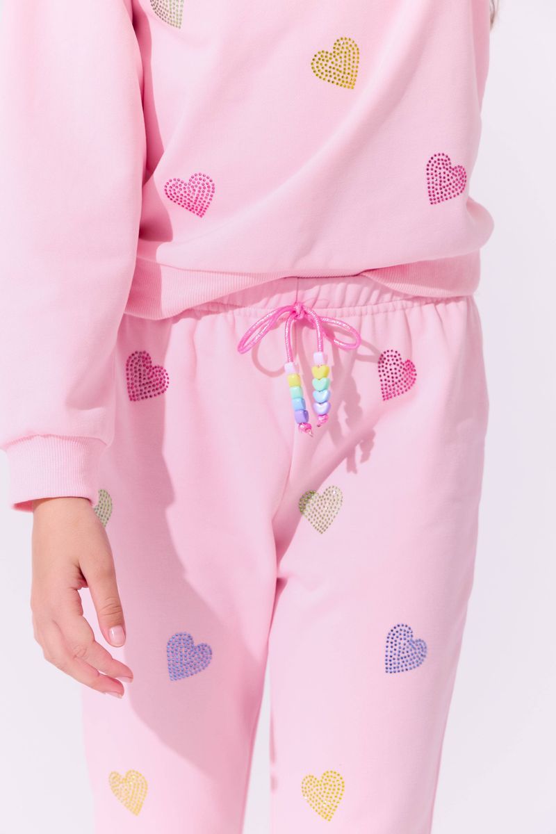 Pink Crystal Hearts Travel Set