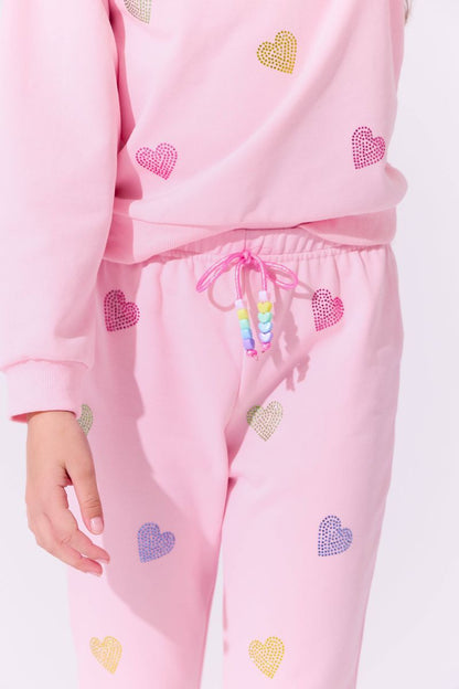 Pink Crystal Hearts Travel Set