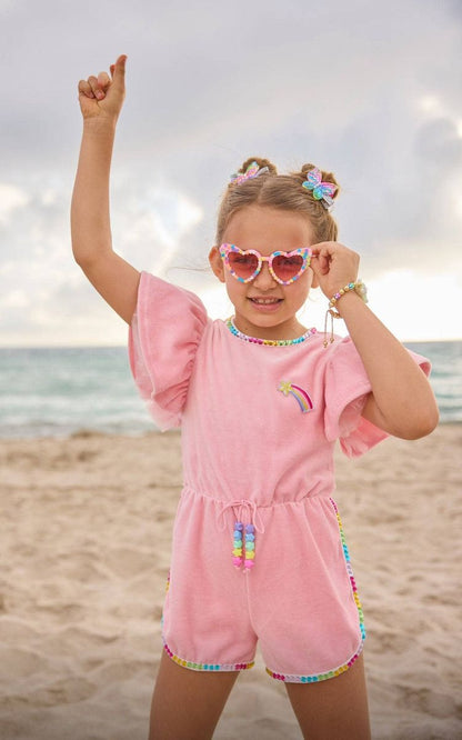 Velour Rainbow Gems Romper