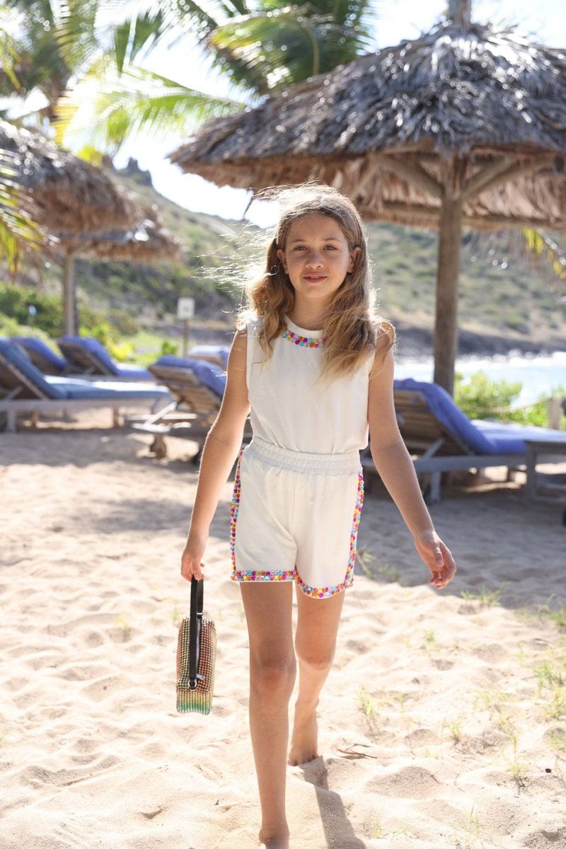 White Rainbow Gems Short Set