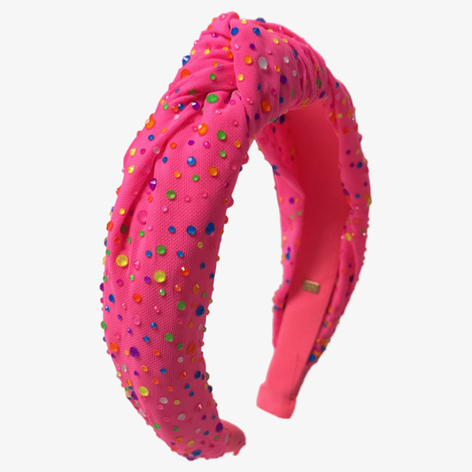 Tulle Jeweled Knot Headband