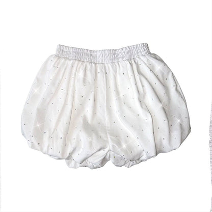 Sparkle Bubble Skort- White