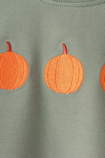 Sage Pumpkin Gingham Shorts Set