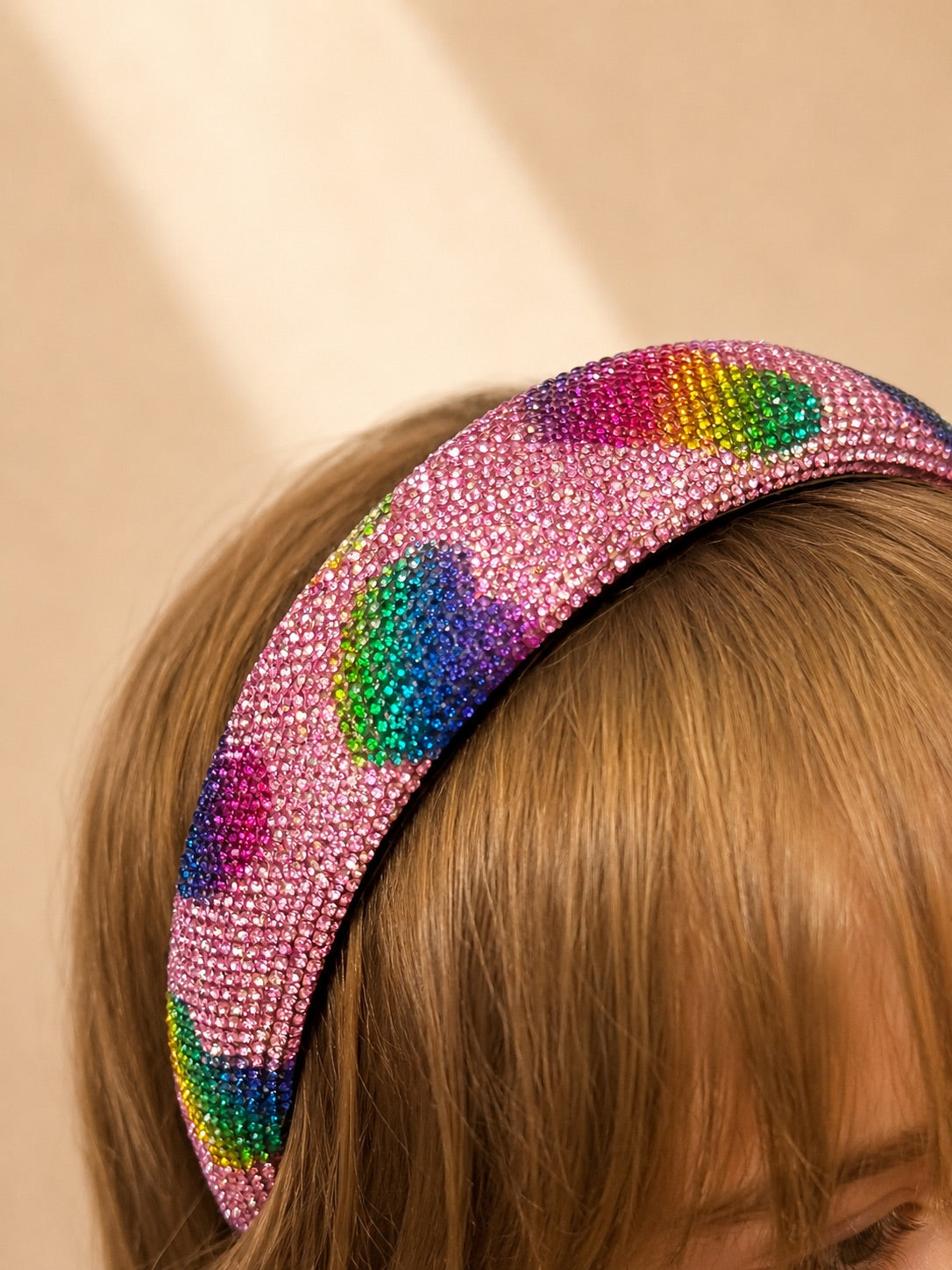 Fully Crystal Heart Headband
