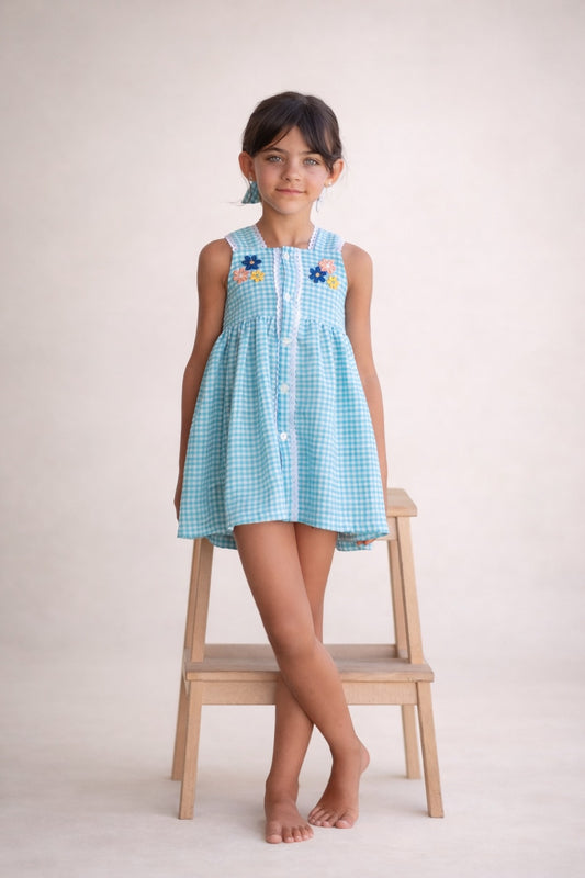 Turquoise Vichy Dress