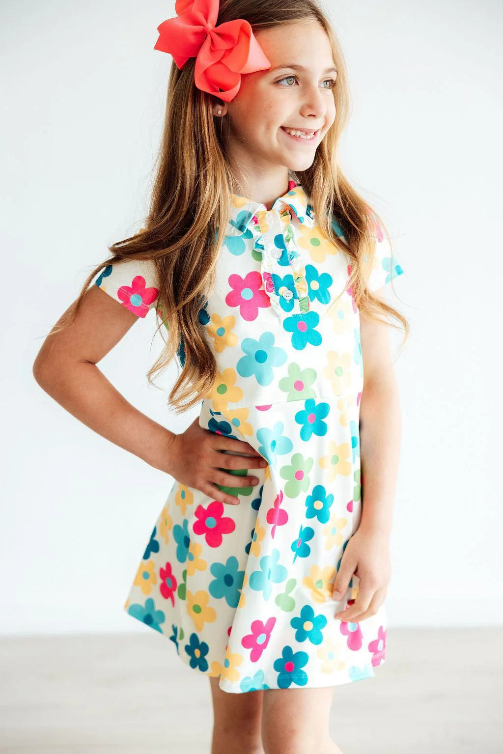 Groovy Blooms Polo Dress