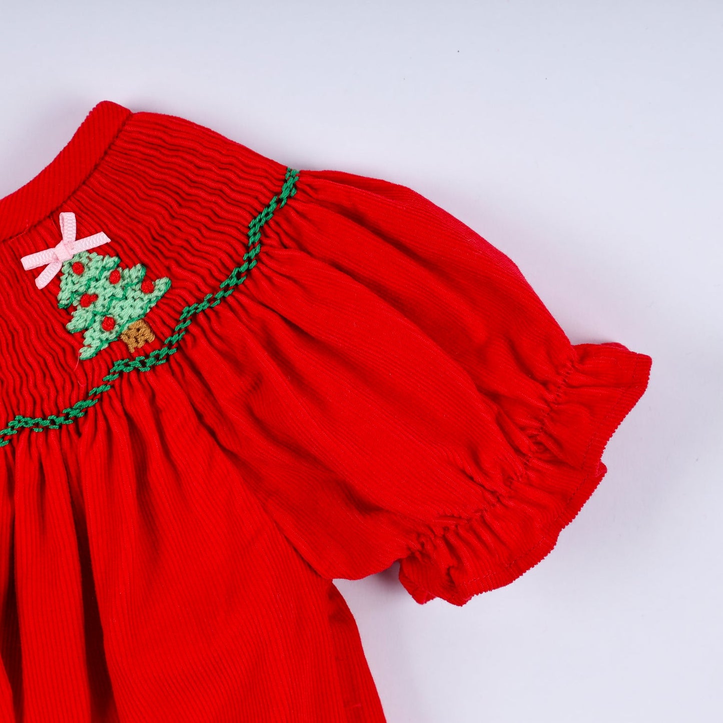 Red Christmas Smocked Romper (PRE ORDER)