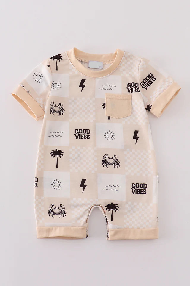 Summer Vibes Boy Romper