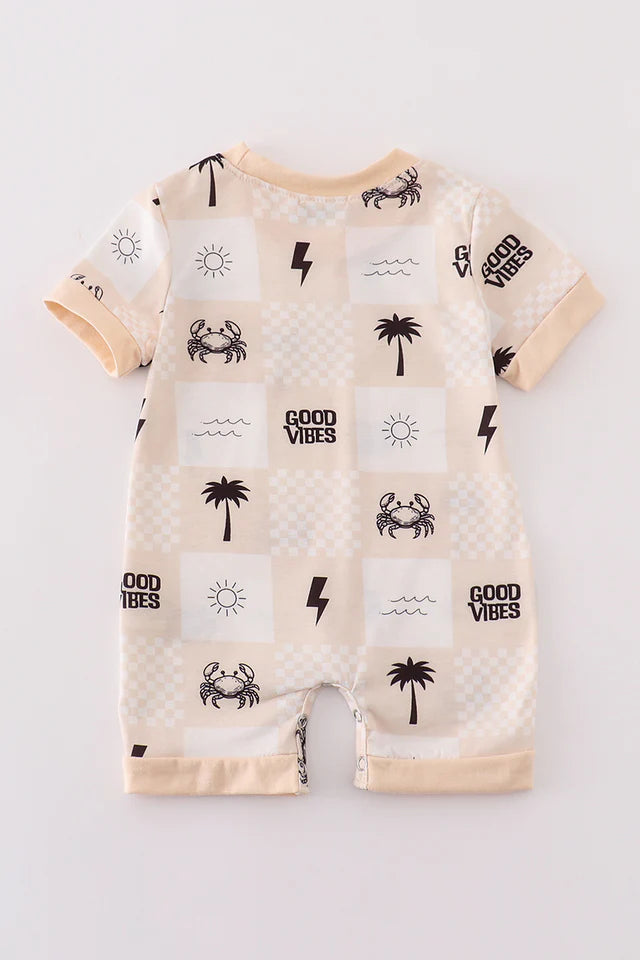 Summer Vibes Boy Romper