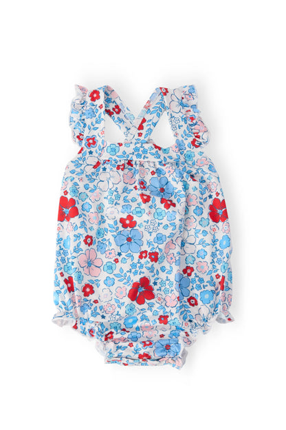 Petals Ruffle Cross Back Romper