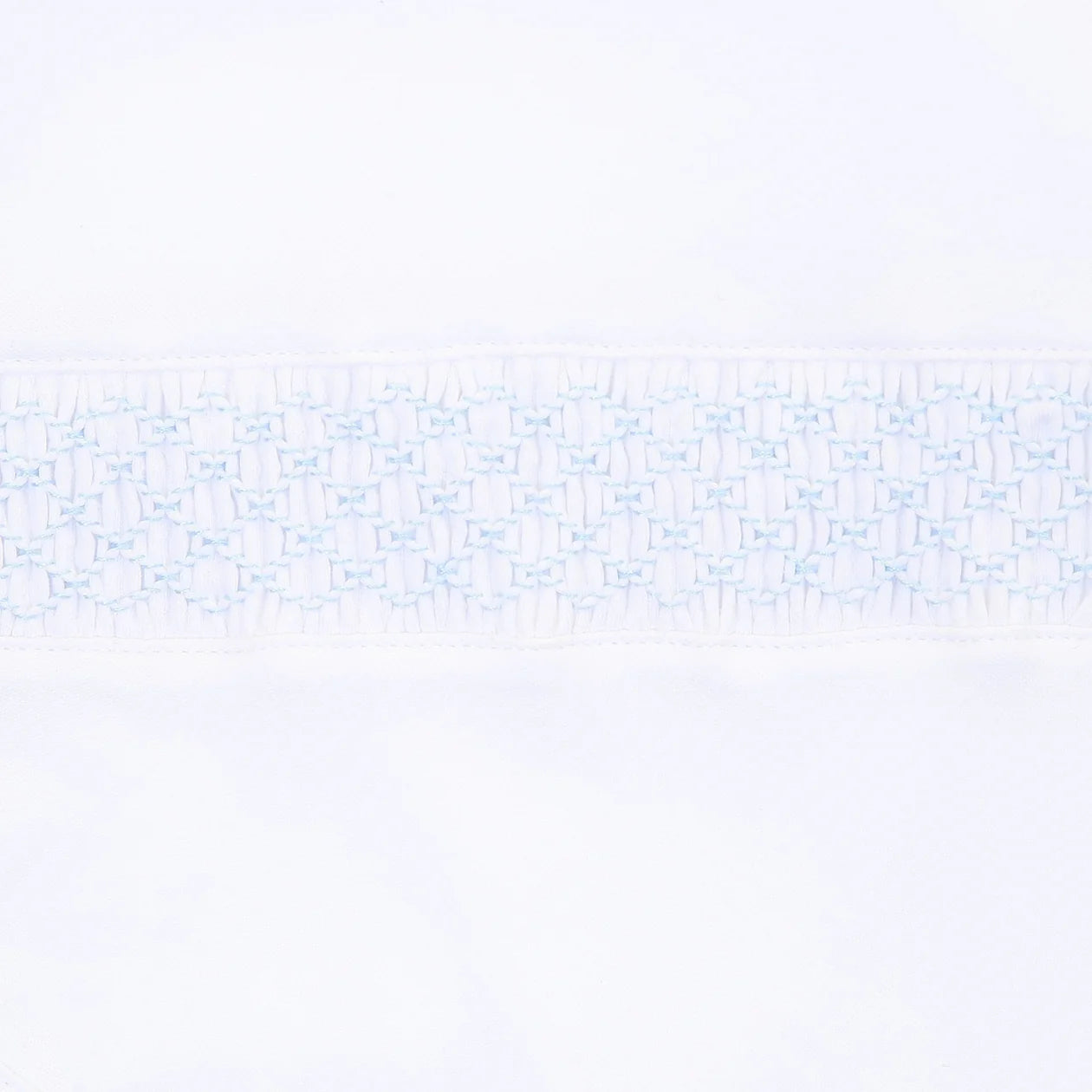 Smocked Pima Blue Footie