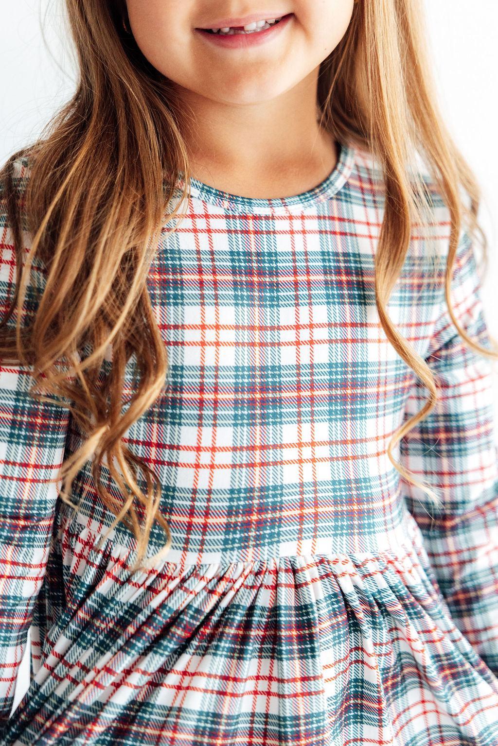 Christmas Plaid  Pocket Twirl Dress