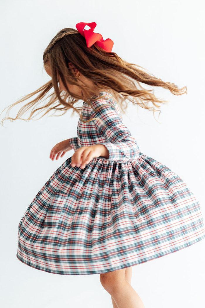 Christmas Plaid  Pocket Twirl Dress