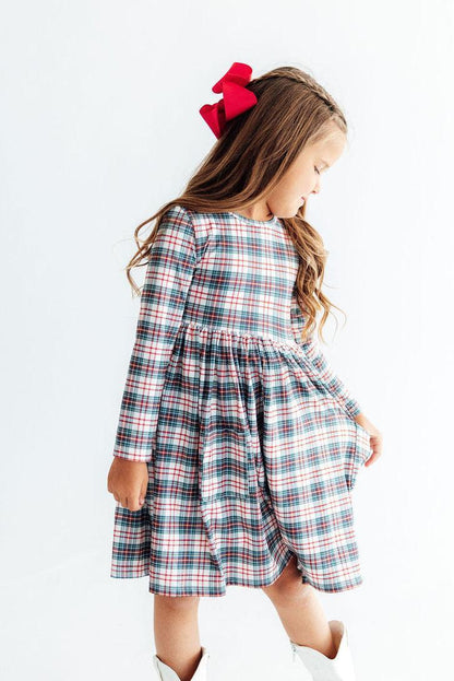 Christmas Plaid  Pocket Twirl Dress