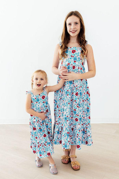 Petal Ruffles Maxi Dress