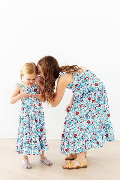 Petal Ruffles Maxi Dress